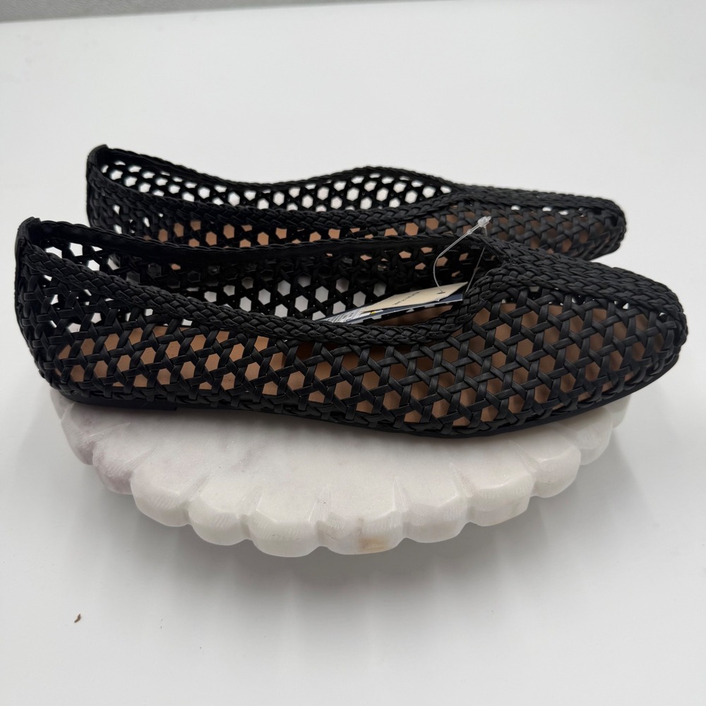 Universal Thread Gia Black Woven Ballet Flats Memory Foam Size 11 NEW - Picture 5 of 8